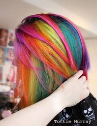 Rainbow Pink Hair Orange Yellow Green Blue Pink Red Straight Hair Ideas Rainbow Pride Fashion Pastel O Pinwheel Hair Color Hair Color Straight Hairstyles