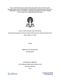 Laporan pkp ut pgsd bab iv 2015. Contoh Laporan Pkp Ut Pgsd Ipa Ciri Benda Padat Dan Benda Cair Pemantaan Kemampuan Profesional Pdgk4560