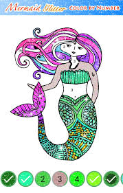 Mermaid Glitter Color By Number Paint By Number For Android Apk Download