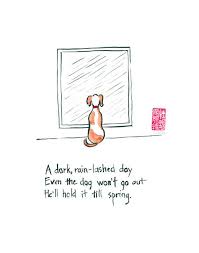 Dog On Rainy Day Original Haiku And Sumi Ink Painting Haiku Poems Poetry Inspiration Very Short Poems