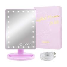 Fabuday Led Lighted Makeup Mirror 24 Led Vanity Cosmetic Mirror Touch Screen Light Adjustable Diammable D Makeup Mirror With Lights Cosmetic Mirror Led Vanity