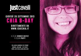Chia B Day', vi aspetto giovedì al Just Cavalli di Milano!