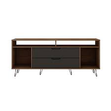 Kitchen storage cabinet requires easy assembly with household tools. Manhattan Comfort Rockefeller Tv Stand 62 99 In X 26 77 In Natural Grey 130gmc7 Rona