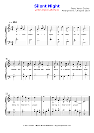 Sheet music arranged for piano/vocal/chords in c major. Silent Night Piano Easy Left Hand Sheet Music For Piano Solo Musescore Com