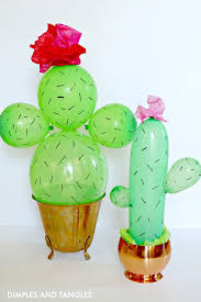 This video will give you a step by step guide to making these cute. Mexican Dinner Tablescape With Balloon Cactus Centerpiece Dimples And Tangles