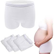 Amazon Com Mesh Postpartum Underwear High Waist Disposable Post Bay C Section Recovery Maternity Panties For Women White 3 Pack Xl Health Personal Care