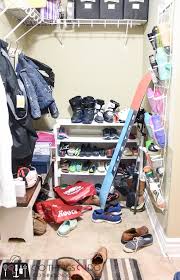 This shoe rack doubles as a worktable and varied storage and is beneficial for mudrooms or entryways. How To Make A Super Sized Shoe Rack On A Budget