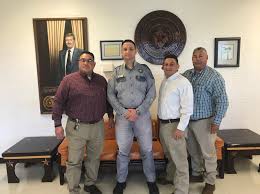 The McConnell Unit would like to introduce their new Chief of Security.  Major John DeLapp is pictured here with McConnell Unit senior warden Philip  Sifuentes, and assistant wardens Danny Fernandez and Gene