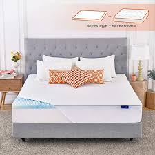 Sweetnight Mattress Topper Queen Size With Waterproof Mattress Protector 2 Inch Cooling Egg Crate Gel Memory Foam T In 2020 Mattress Bed Sizes Mattress Topper Reviews