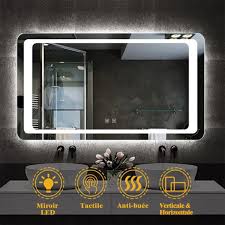L'éclairage peut être réglé dans des couleurs froides et chaudes. Miroir Salle De Bain Led 120x70 Cdiscount