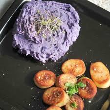 Plancha Boudin Blanc Et Puree De Vitelotte Recette Pomme De Terre Vitelotte Puree Pomme De Terre Violette