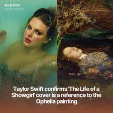 Taylor Swift confirms 'The Life of a Showgirl' cover is a reference to the  Ophelia painting "Thank you. Thank you for appreciating that the album  cover is a reference to the famous