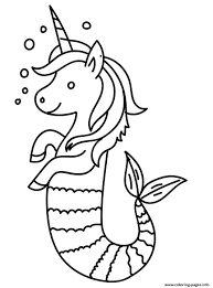 Free, printable coloring pages for adults that are not only fun but extremely relaxing. Cute Unicorn Mermaid Kawaii Coloring Pages Printable