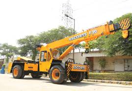 escorts f20 crane with front wheel drive for easy traction