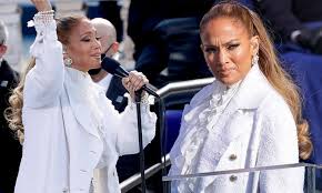 Joe biden and kamala harris' 2021 inauguration will feature lady gaga, tom hanks, garth brooks, john legend. Jennifer Lopez Wears White Trouser Suit For Joe Biden S Inauguration Daily Mail Online