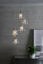 Clear Bella 5 Light Cluster Hanging Lights Ceiling Lights Ceiling Lights Led