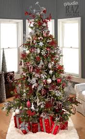 White Christmas Tree With Red And Silver Decorations Nice Decoration Silver Christmas Tree White Christmas Tree Decorations Silver Christmas Decorations