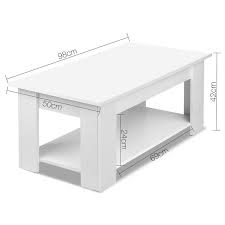 White lift top coffee table with hidden storage shelf and 2 drawers. Lift Up Top Coffee Table Tea Side Interior Storage Space Shelf White Buy Coffee Tables 9350062144978