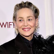 Sharon Stone Is Serving Looks in Neon Green Animal Print Cheeky Bikini  si_lifestyle