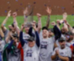 Atlanta Braves taking World Series trophy