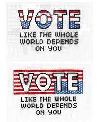 Free cross stitch pattern aug 14, 2016. Pattern Free Pattern Vote Like The Whole World Depends On You From Subversive Cross Stitch Link In Comments Crossstitch