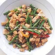 Tumis Tempe Kacang Panjang Ikan Asin