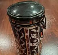 Pre-owned Vintage Coffee Tin Canister w/Latch To Open & To Close Good  Condition