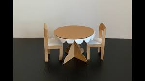 How To Make Miniature Table Chairs Out Of Paper Easy Diy Paper Crafts Paper Crafts Diy Table And Chairs Table