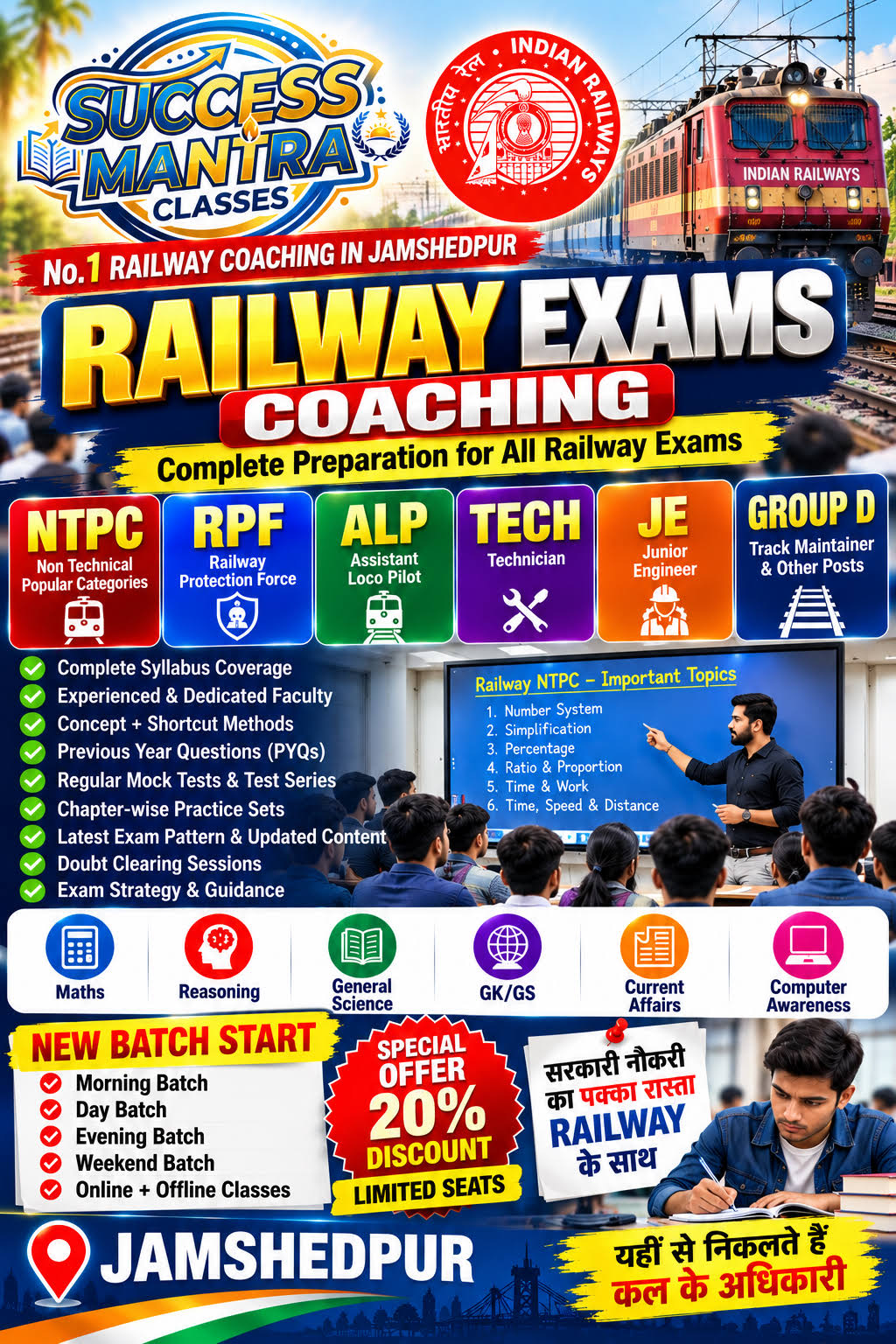Railway NTPC RPF ALP TECH JE Group D Coaching product image