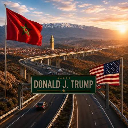Con este vídeo publicado en su red social, Truth Social, Trump anuncia una autopista en Marruecos que llevará su nombre. Detrás de esta autovía hay mucho más que una simple obra de