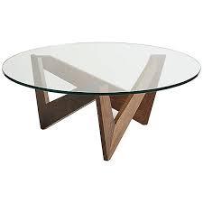 Dining table leg for round table top, industrial style. Download 40 Round Glass Top Coffee Table With Wood Base