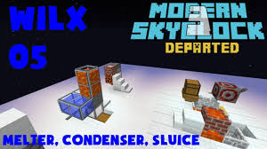 This is a minecraft 1.12 modpack that is a modern play on skyblock. Modern Skyblock 3 Departed Condenser Crucible Alchemical Fusion E3 Modern Skyblock 3 Gated By Ector Vynk