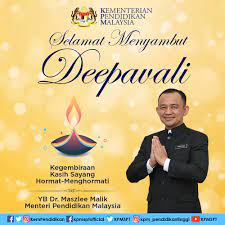 Saya ingin mengambil kesempatan ini untuk mengucapkan selamat menyambut hari deepavali kepada semua penganut agama hindu di malaysia. Kpm On Twitter Kementerian Pendidikan Malaysia Mengucapkan Selamat Menyambut Hari Deepavali 2018 Kepada Pelajar Pelajar Tenaga Pendidik Dan Semua Rakyat Malaysia Yang Beragama Hindu Sambutlah Pesta Cahaya Ini Dengan Penuh Kegembiraan Kasih Sayang