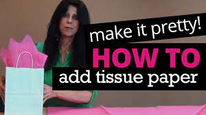 Then just dropped the pointed end into the bag so the unruffled portion is at the top sticking out of the bag. How To Put Tissue Paper In A Gift Bag Nashville Wraps Youtube