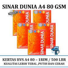 Check spelling or type a new query. Jual Kertas Hvs Sinar Dunia A4 80gsm 500 Lembar 1 Rim Jakarta Pusat Das Livia Computer Tokopedia