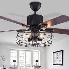 Industrial 48 Wrought Iron Style Fan Semi Flush Ceiling Light Litfad Adjustable Antique Fans Chandeli Living Room Ceiling Fan Ceiling Fan Rustic Ceiling Fan