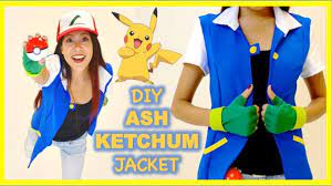 Diy Ash Ketchum Jacket Pokemon Costume Cosplay Pokemon Costumes Pikachu Costume Ash Pokemon Costume