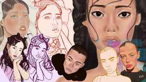 Art Class/ How to Draw Portraits Step-by-step for Beginners/ Four