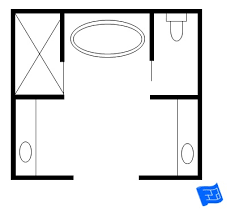 A 5' x 8' is the most common dimensions of a guest bathroom or a master bathroom in a small house. Master Bathroom Floor Plans