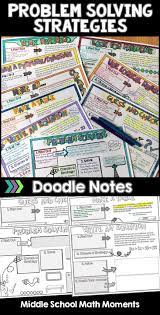 Use These Problem Solving Strategies Doodle Notes To Help Your Students Get Org Math Problem Solving Strategies Problem Solving Strategies Math Problem Solving