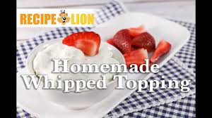How To Homemade Cool Whip Substitute Youtube