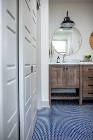 Maplewood Eclectic Part Ii Reveal Scout Nimble Blue Tile Bathroom Floor Blue Bathroom Tile Penny Tiles Bathroom