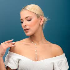 Lariat Necklace Silver Boho