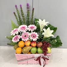 Classic fresh fruit basket gift with crackers, cheese and nuts for christmas, holiday, birthday, corporate. Get Well Flower Basket Speed Recovery Free Delivery Kuala Lumpur Ipoh Penang Kl Johor Melaka