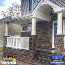 How would clipstone hold up on a front porch that gets all day sun? Front Porch With Stone Veneer Lindenhurst Ny 11757 107528 Design Ideas Pictures