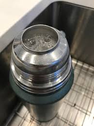 Give the thermos a good rinse out with hot water and. How To Clean Your Stanley Thermos 79 Stanley Use 2 Tablespoons Of Baking Soda Some Peroxide Add Hot Water Watch Years Of Tea Accumulation Disappear Buyitforlife