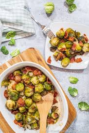 Roasted brussels sprouts with bacon. Roasted Brussel Sprouts With Bacon Recipe Low Carb And Keto Friendly