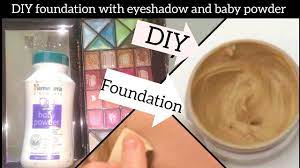 Diy Foundation Using Baby Powder Eye Shadow Youtube