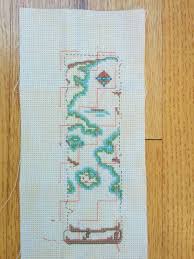 Bookmarks counted cross stitch patterns. Wip Treasure Map Bookmark Crossstitch