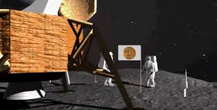 Extremely dank gif of a car going on a neon causeway to the moon, with a very nostalgic feel to it. Bitcoin Moon Flag Gif Viral Chop Video